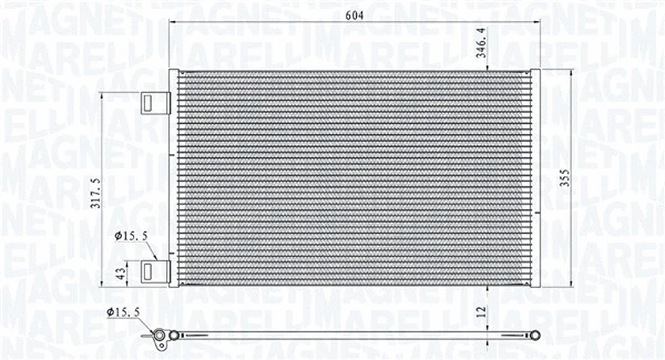 Oro kondicionieriaus radiatorius MAGNETI MARELLI 350203860000