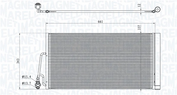 Oro kondicionieriaus radiatorius MAGNETI MARELLI 350203861000
