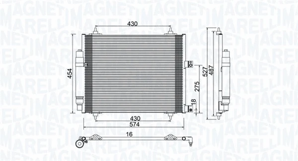 Oro kondicionieriaus radiatorius MAGNETI MARELLI 350203886000