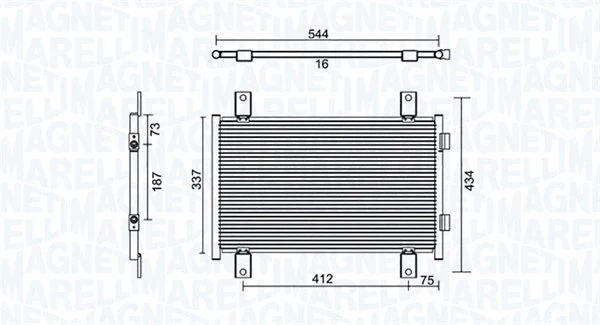 Oro kondicionieriaus radiatorius MAGNETI MARELLI 350203895000