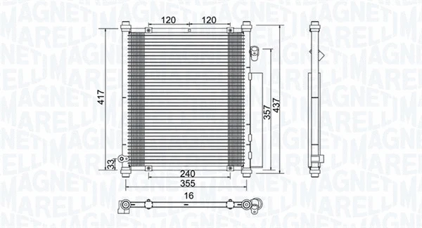 Oro kondicionieriaus radiatorius MAGNETI MARELLI 350203907000