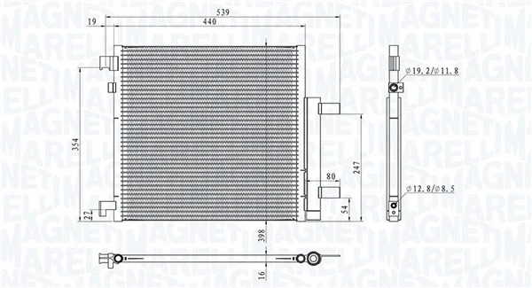Oro kondicionieriaus radiatorius MAGNETI MARELLI 350203908000