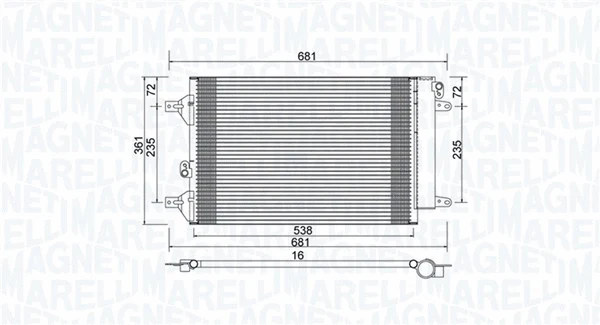 Oro kondicionieriaus radiatorius MAGNETI MARELLI 350203910000