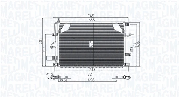 Oro kondicionieriaus radiatorius MAGNETI MARELLI 350203914000