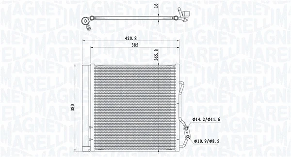 Oro kondicionieriaus radiatorius MAGNETI MARELLI 350203921000