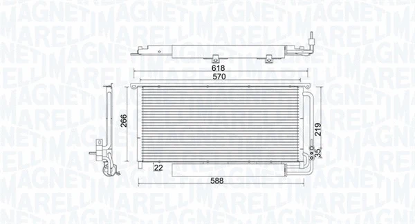 Oro kondicionieriaus radiatorius MAGNETI MARELLI 350203922000