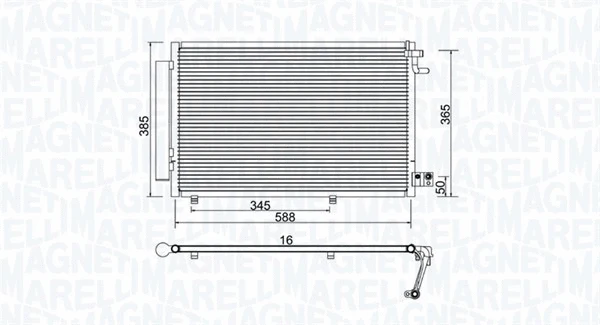 Oro kondicionieriaus radiatorius MAGNETI MARELLI 350203930000