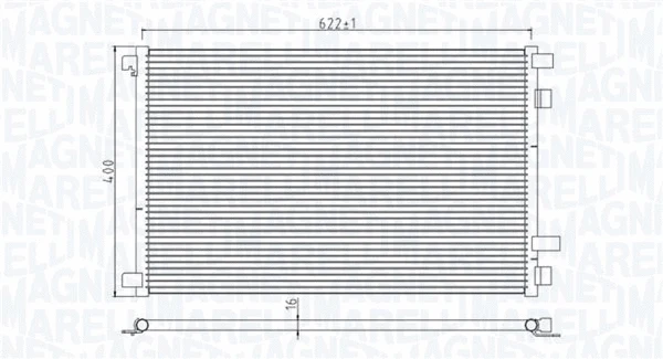 Oro kondicionieriaus radiatorius MAGNETI MARELLI 350203932000