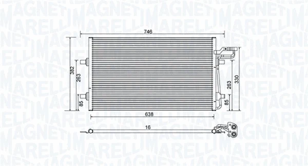 Oro kondicionieriaus radiatorius MAGNETI MARELLI 350203934000