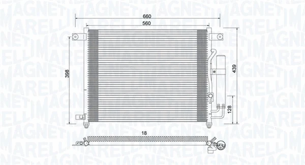 Oro kondicionieriaus radiatorius MAGNETI MARELLI 350203943000