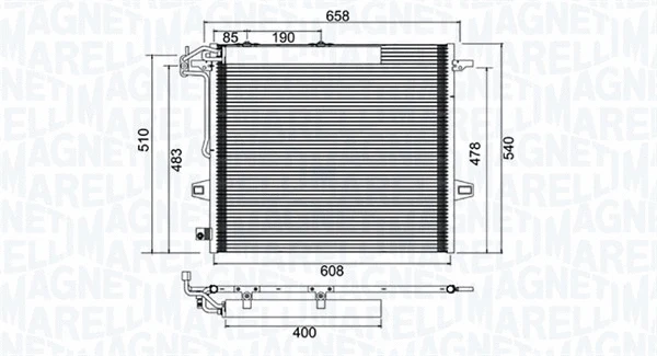 Oro kondicionieriaus radiatorius MAGNETI MARELLI 350203947000