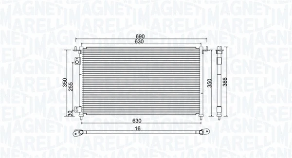 Oro kondicionieriaus radiatorius MAGNETI MARELLI 350203970000