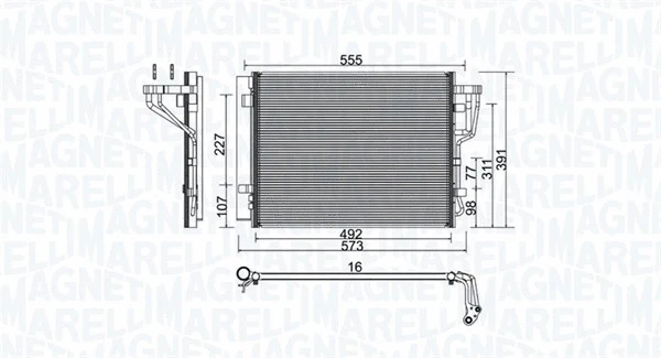 Oro kondicionieriaus radiatorius MAGNETI MARELLI 350203976000