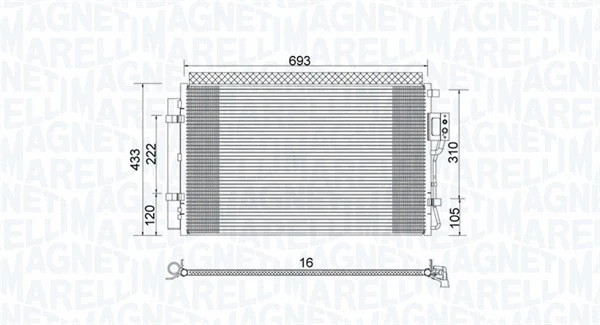 Oro kondicionieriaus radiatorius MAGNETI MARELLI 350203978000