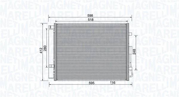 Oro kondicionieriaus radiatorius MAGNETI MARELLI 350203984000