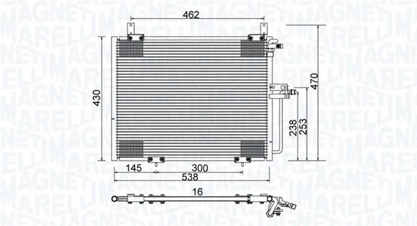 Oro kondicionieriaus radiatorius MAGNETI MARELLI 350203988000