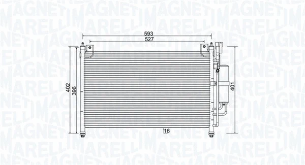 Oro kondicionieriaus radiatorius MAGNETI MARELLI 350203989000