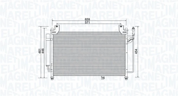 Oro kondicionieriaus radiatorius MAGNETI MARELLI 350203990000