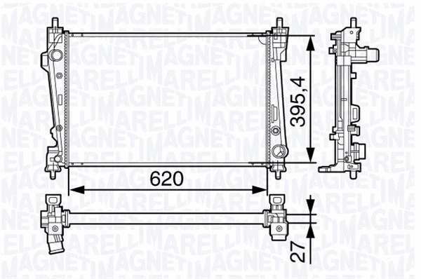 Variklio aušinimo radiatorius MAGNETI MARELLI 350213131200