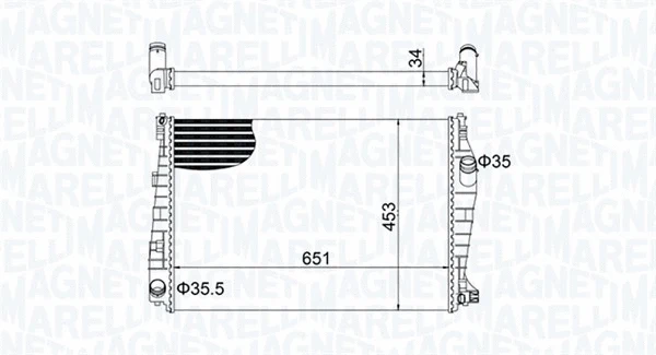 Variklio aušinimo radiatorius MAGNETI MARELLI 350213152000