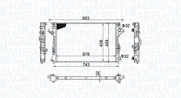 Variklio aušinimo radiatorius MAGNETI MARELLI 350213152200