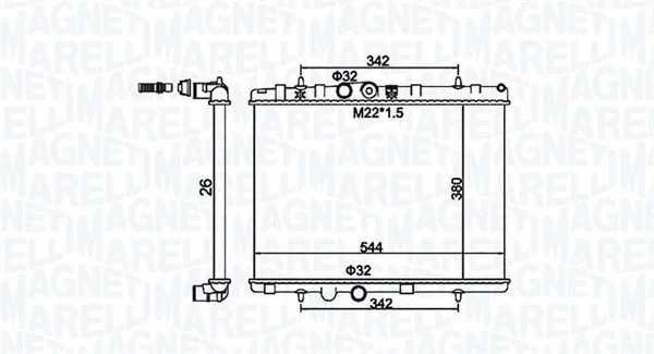 Variklio aušinimo radiatorius MAGNETI MARELLI 350213156100