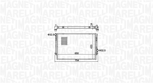 Variklio aušinimo radiatorius MAGNETI MARELLI 350213156200