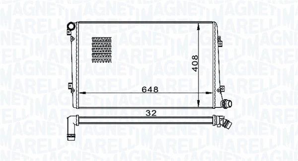 Variklio aušinimo radiatorius MAGNETI MARELLI 350213157300