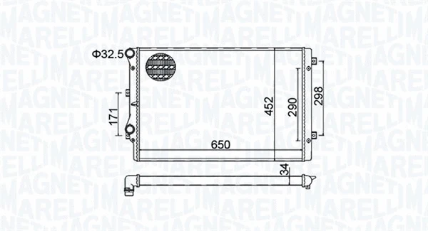 Variklio aušinimo radiatorius MAGNETI MARELLI 350213157800
