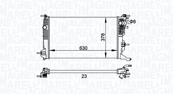 Variklio aušinimo radiatorius MAGNETI MARELLI 350213158300