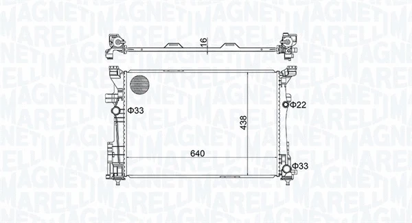 Variklio aušinimo radiatorius MAGNETI MARELLI 350213158600