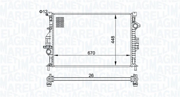 Variklio aušinimo radiatorius MAGNETI MARELLI 350213158700