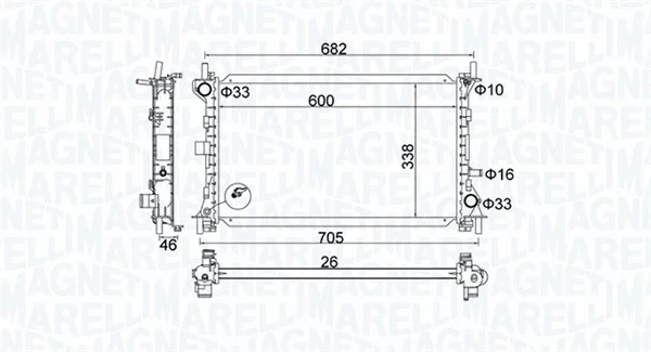 Variklio aušinimo radiatorius MAGNETI MARELLI 350213159900