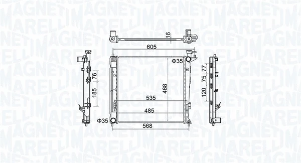 Variklio aušinimo radiatorius MAGNETI MARELLI 350213160500