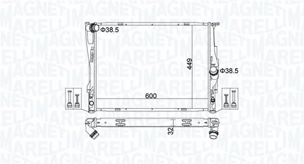 Variklio aušinimo radiatorius MAGNETI MARELLI 350213162700