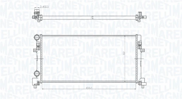 Variklio aušinimo radiatorius MAGNETI MARELLI 350213166200