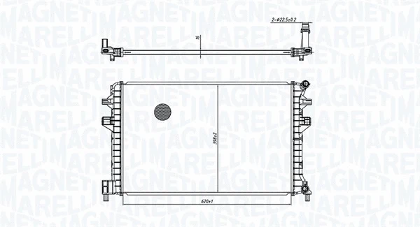 Variklio aušinimo radiatorius MAGNETI MARELLI 350213166300