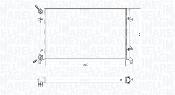 Variklio aušinimo radiatorius MAGNETI MARELLI 350213166900