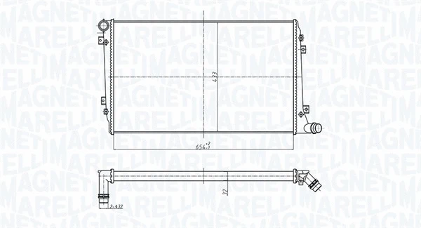 Variklio aušinimo radiatorius MAGNETI MARELLI 350213167300