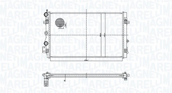 Variklio aušinimo radiatorius MAGNETI MARELLI 350213167900