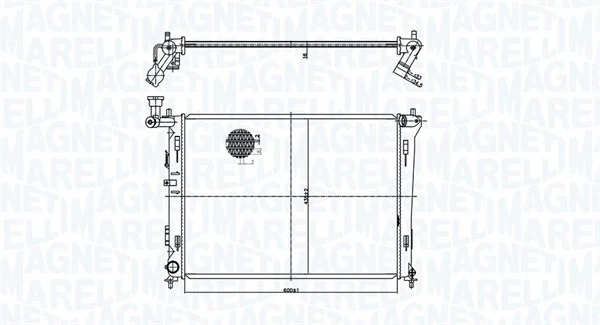 Variklio aušinimo radiatorius MAGNETI MARELLI 350213168100