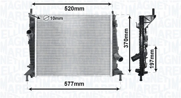 Variklio aušinimo radiatorius MAGNETI MARELLI 350213169900