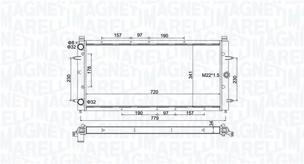 Variklio aušinimo radiatorius MAGNETI MARELLI 350213174600