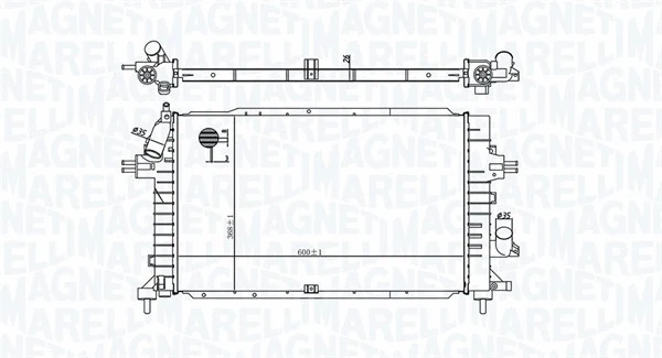 Variklio aušinimo radiatorius MAGNETI MARELLI 350213176100