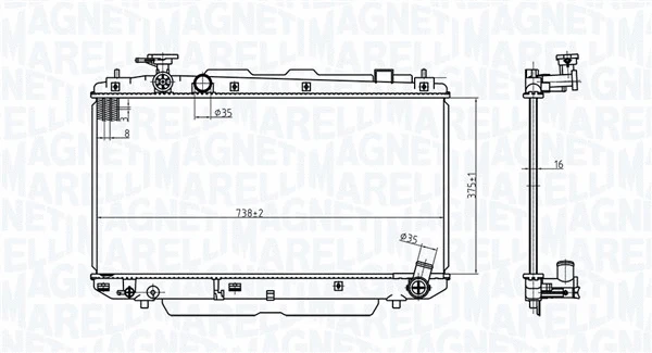 Variklio aušinimo radiatorius MAGNETI MARELLI 350213176500