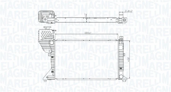 Variklio aušinimo radiatorius MAGNETI MARELLI 350213177400