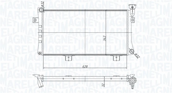 Variklio aušinimo radiatorius MAGNETI MARELLI 350213180600