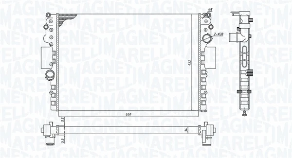 Variklio aušinimo radiatorius MAGNETI MARELLI 350213183800