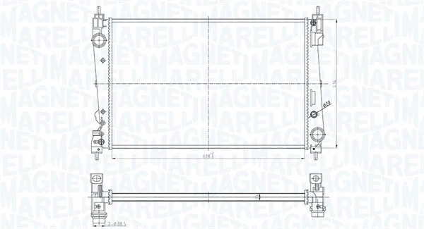 Variklio aušinimo radiatorius MAGNETI MARELLI 350213184300