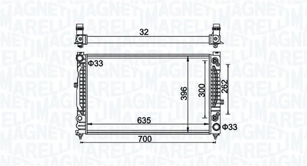 Variklio aušinimo radiatorius MAGNETI MARELLI 350213185500